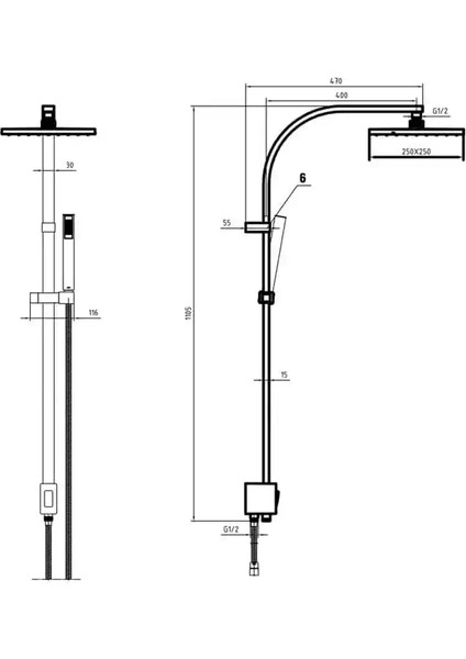 Eca Tiera Duş KOLONU-102158012 fiyatları