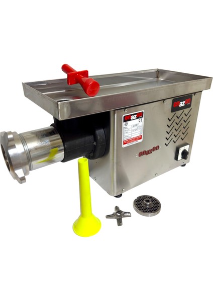 22 No Et Kıyma Makinesi 1,5 Hp (Yedek Ayna Bıçak Sucuk Aparatlı)