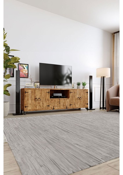 Menekşe Tv Ünitesi - Size Özel Üretim - Gerçek Ağaç - Köknar