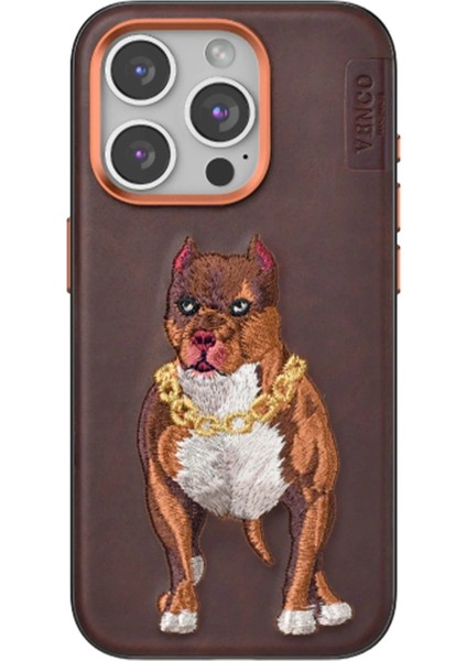 MYT09 iPhone 14 Pro Max Perma Desenli Kapak - Kahverengi