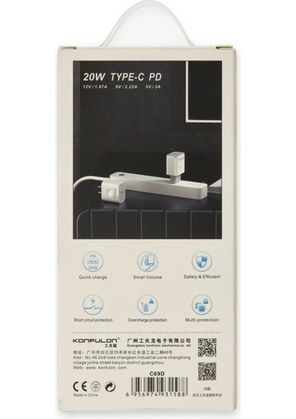 MYT09 C69D 20W Type-C Çıkışlı Pd Şarj Cihazı modelleri