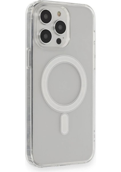 MYT09 iPhone 14 Pro Kılıf Matte Şeffaf Magneticsafe - Şeffaf