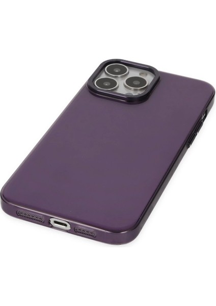 MYT09 iPhone 13 Pro Max Kılıf Anka Pc Sert Metal Kapak - Mor fırsatları
