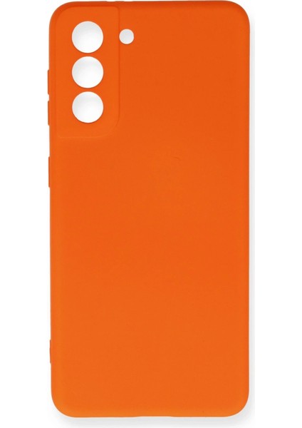 MYT09 Samsung Galaxy S21 Fe Kılıf Nano Içi Kadife Silikon - Turuncu