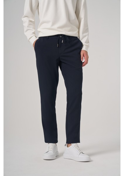 Erkek Lacivert Poliviskon Trend Ipli Jogger Slim Fit Spor Pantolon fiyatları
