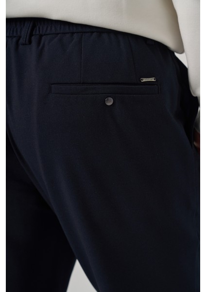 Erkek Lacivert Poliviskon Trend Ipli Jogger Slim Fit Spor Pantolon fırsatları
