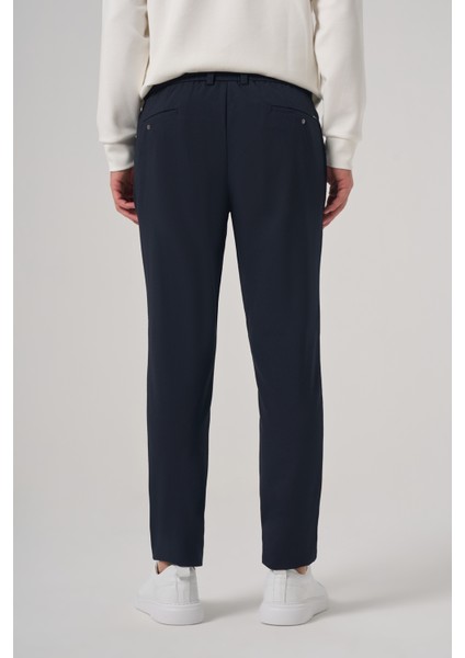 Erkek Lacivert Poliviskon Trend Ipli Jogger Slim Fit Spor Pantolon indirimleri