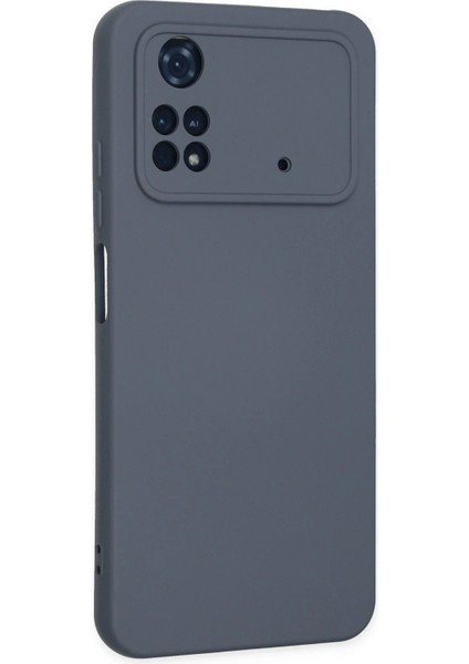 MYT09 Xiaomi Poco M4 Pro 4g Kılıf Nano Içi Kadife Silikon - Gri modelleri