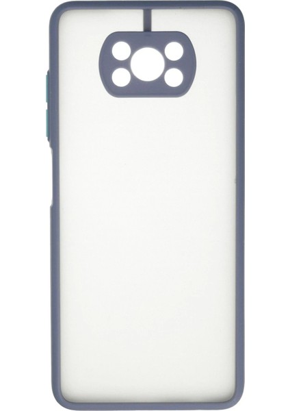 MYT09 Xiaomi Pocophone X3 Kılıf Montreal Silikon Kapak - Gri