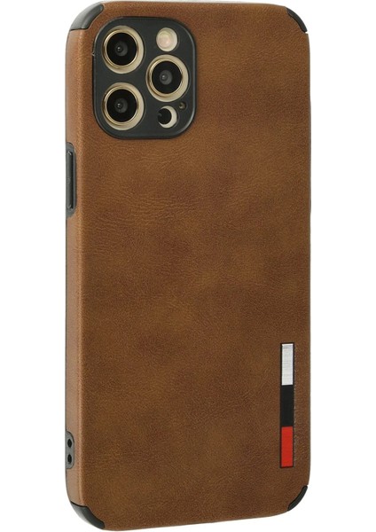MYT09 iPhone 12 Pro Max Kılıf Loop Deri Silikon - Kahverengi fiyatları