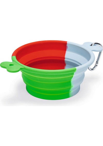 Mtxdpn Beeztees Köpek Mama ve Su Kabı, Teleskopik, Yeşil, Silikon, 15,5cm, 750ML