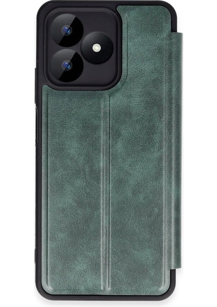 MYT09 Realme Note 50 4g Kılıf Flip Cover - Koyu Yeşil