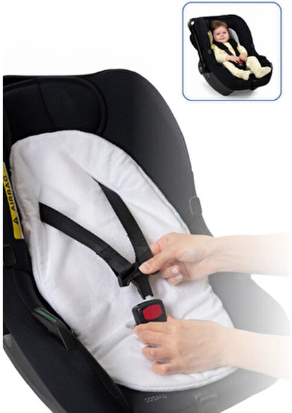 Beyaz Havlu Ana Kucağı Bel Desteği Minder Özellikli Rahatlık Sağlar