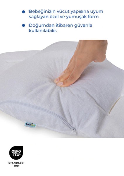 Beyaz Havlu Ana Kucağı Bel Desteği Minder Özellikli Rahatlık Sağlar