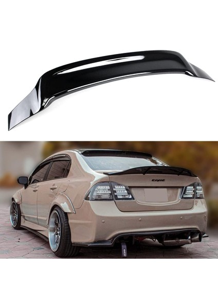 Honda Civic 2006-2012 Fd6 Plastik Parlak Siyah Jdm Spoyler