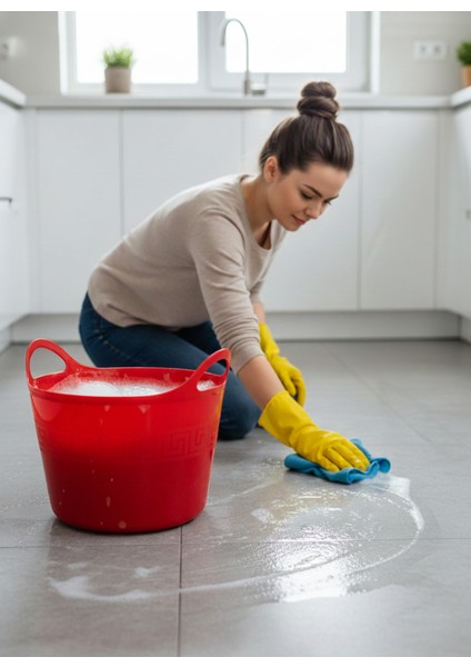 Kırmızı, Esnek Plastik Kova – 20 Litre, Temizli Kovası, Esneyebilen Oyuncak ve Çamaşır Sepeti fiyatları