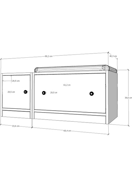 Modüler Sandık Tabure Kapaklı Depolama Bankı Ayakkabılık Oturma Alanlı Antre BEYAZ-NRG-SNT-1001 fırsatları