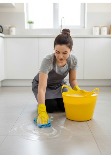 Sarı, Esnek Plastik Kova – 20 Litre, Temizli Kovası, Esneyebilen Oyuncak Ve çamaşır sepeti fiyatları