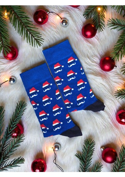 - Yılbaşı Temalı Unisex Çorap – Desenli Özel Tasarım (Hediye Paketli)