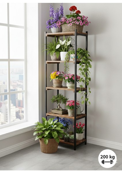 Metal Saksı Rafı Çiçeklik Saksı Standı Saksı Rafı Kitaplık Mutfak Rafı Banyo Raf