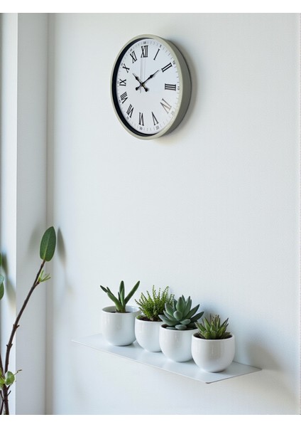 36 cm Dekoratif Krem Duvar Saati modelleri