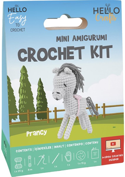 Minik Midilli Amigurumi Yapım Kiti Türkçe Klavuz ve Videolu Anlatım (Prancy)