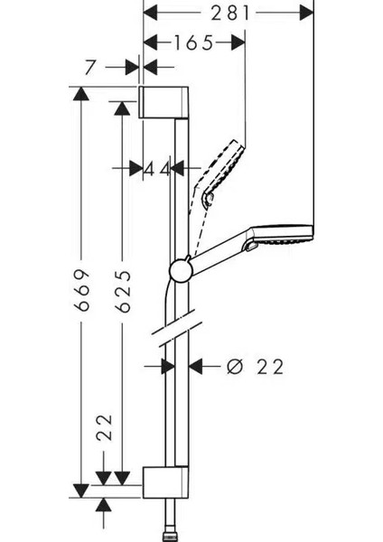 Crometta Vario Sürgülü Duş Seti 0.65 M