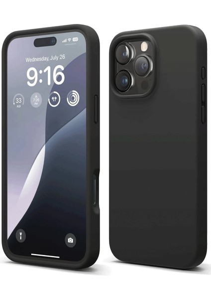 MYT09 iPhone 16 Pro Max Kılıf First Silikon - Siyah