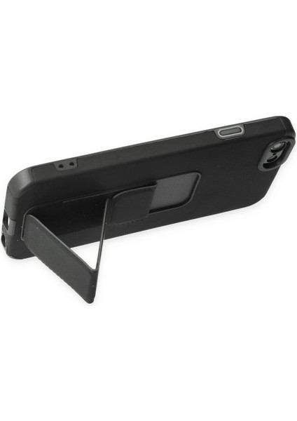 MYT09 iPhone 6 Kılıf Mega Standlı Silikon - Siyah modelleri