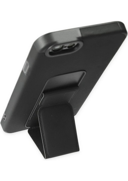 MYT09 iPhone 6 Kılıf Mega Standlı Silikon - Siyah fırsatları