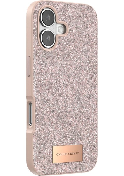 MYT09 Apple iPhone 17 Bright Simli Kapak - Pembe modelleri