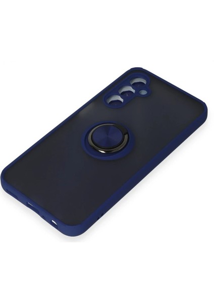 MYT09 Samsung Galaxy M34 5g Kılıf Montreal Yüzüklü Silikon Kapak - Lacivert fırsatları
