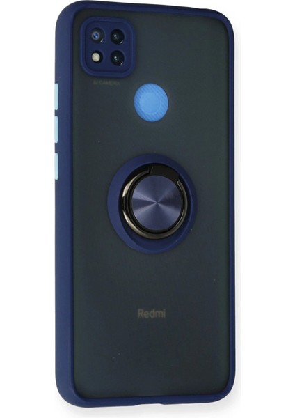 MYT09 Xiaomi Redmi 9c Kılıf Montreal Yüzüklü Silikon Kapak - Lacivert fiyatları