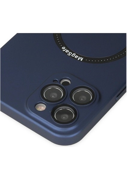 MYT09 iPhone 12 Pro Kılıf Jack Magneticsafe Lens Silikon - Lacivert fırsatları