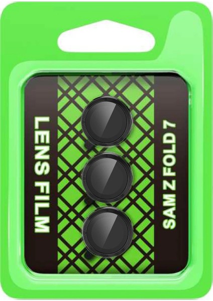 MYT09 Samsung Galaxy Z Fold 7 Raze Metal Kamera Lens - Siyah