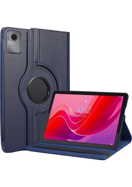 MYT09 Lenovo Tab M11 TB330FU 360 Tablet Deri Kılıf - Lacivert