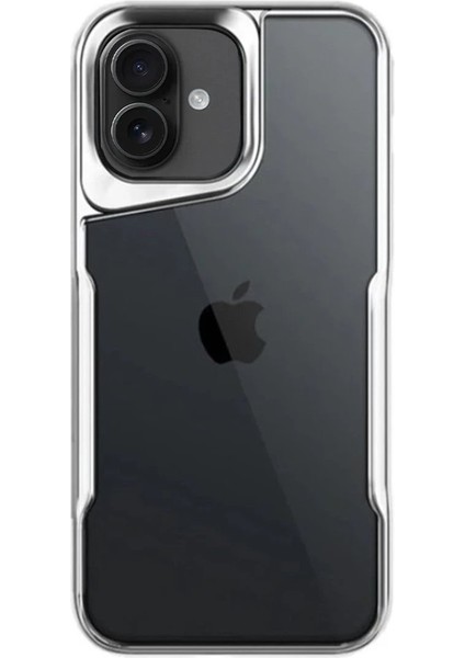 MYT09 iPhone 16 Kılıf Boyi Silikon Kapak - Gümüş