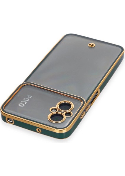 MYT09 Xiaomi Poco M5 Kılıf Liva Lens Silikon - Yeşil modelleri