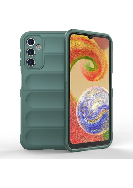 MYT09 Samsung Galaxy A14 4g Kılıf Optimum Silikon - Koyu Yeşil