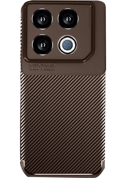 MYT09 Infinix Gt 20 Pro Kılıf Auto Focus Karbon Kapak - Kahverengi