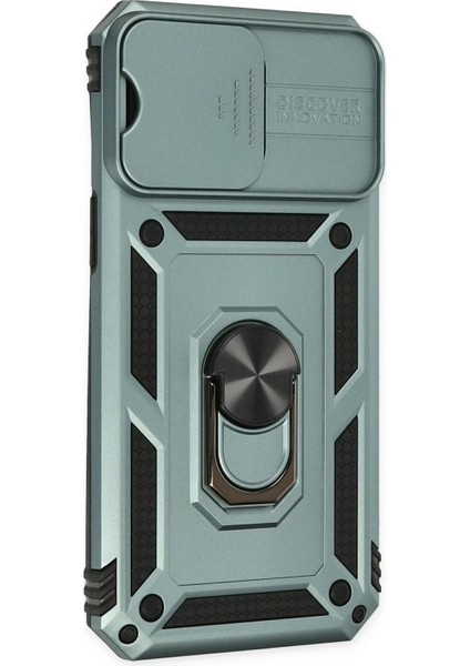 MYT09 iPhone 14 Pro Max Kılıf Pars Lens Yüzüklü Silikon - Yeşil fiyatları