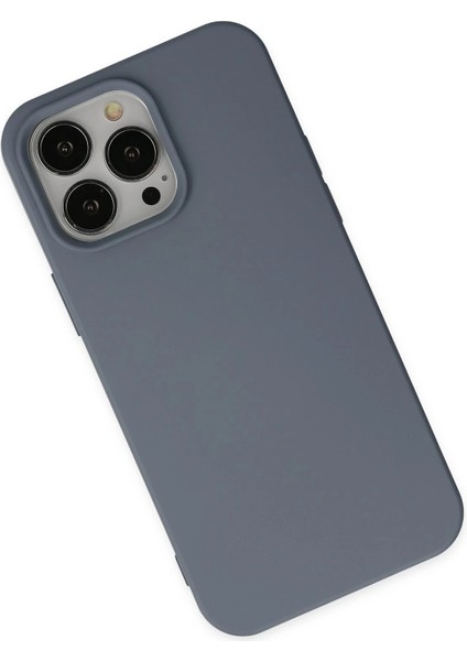 MYT09 iPhone 14 Pro Kılıf Nano Içi Kadife Silikon - Gri modelleri