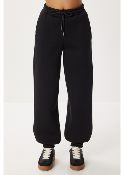 Fermuarlı Şardonlu Örme Alt-Üst Takım LDM0017 Siyah indirimleri