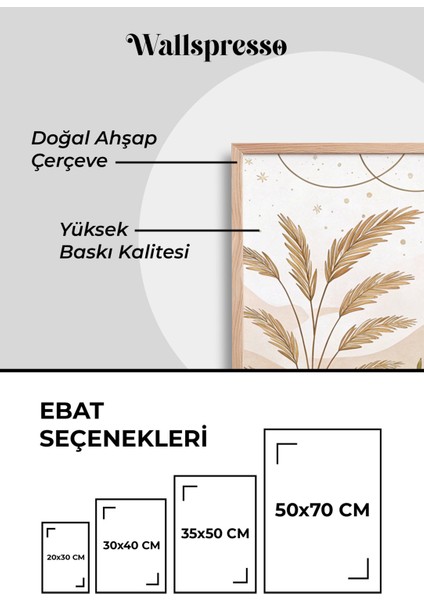 Bohem Minimalist Ahşap Çerçeveli Tablo - 3'lü Tablo Seti - Duvar Tablosu - Üçlü Tablo modelleri