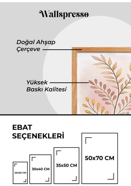 Minimalist Bohem Ahşap Çerçeveli Tablo - 3'lü Tablo Seti - Duvar Tablosu - Üçlü Tablo modelleri