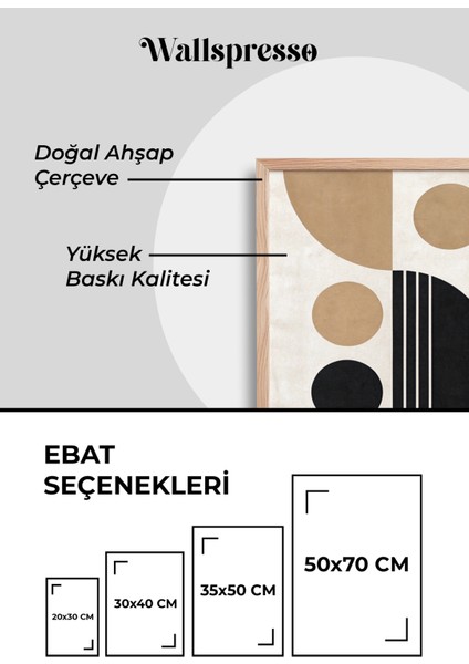 Modern Soyut Bohem 3'lü Tablo Seti - Ahşap Çerçeveli Tablo - Duvar Tablosu - Üçlü Tablo fırsatları