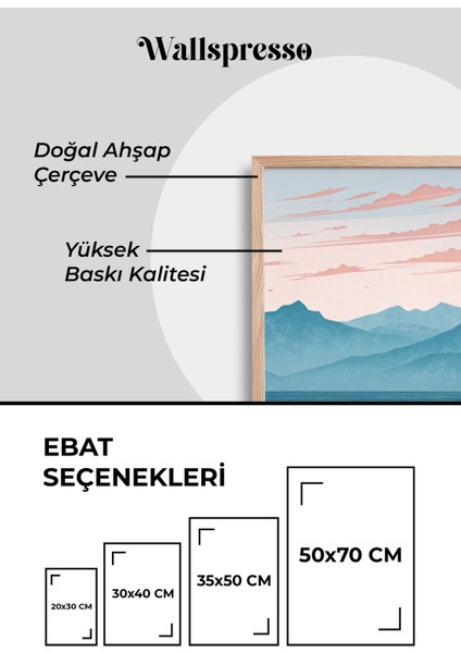 Doğa Temalı 3'lü Tablo Seti - Ahşap Çerçeveli Tablo - Duvar Tablosu - Üçlü Tablo - Dekoratif Tablo fırsatları