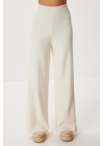 Kapüşonlu Fermuarlı Triko Alt-Üst Takım LMT0051 Krem fırsatları