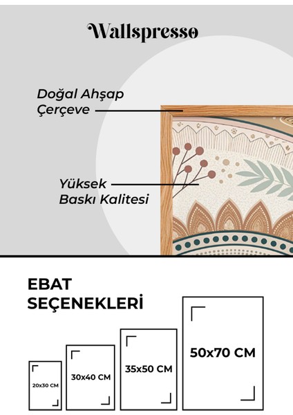 Bohem Minimalist Ahşap Çerçeveli Tablo - 3'lü Tablo Seti - Duvar Tablosu - Üçlü Tablo modelleri