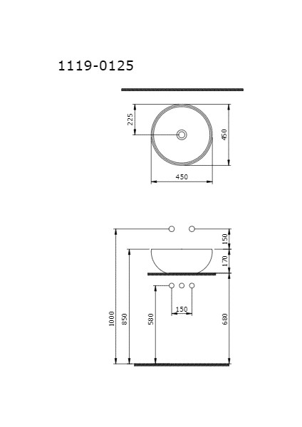Bocchi Venezia Çanak Lavabo 45 cm Mat Buz Mavisi fiyatları